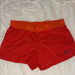 Nike Orange Dotted Dri-Fit Shorts